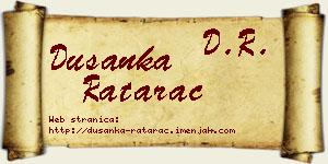 Dušanka Ratarac vizit kartica